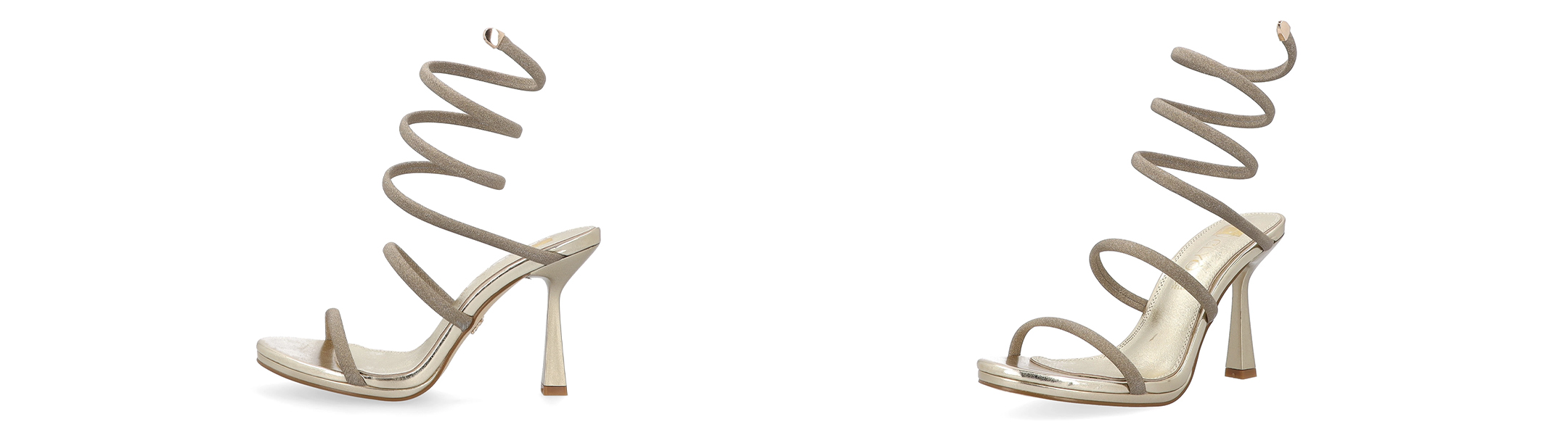 Sandalo tacco alto Clyo con brillantini